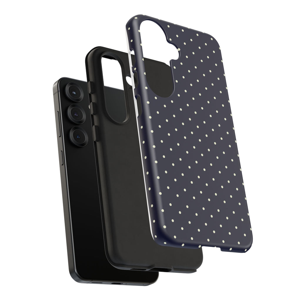 Navy Polka Dots Phone Case