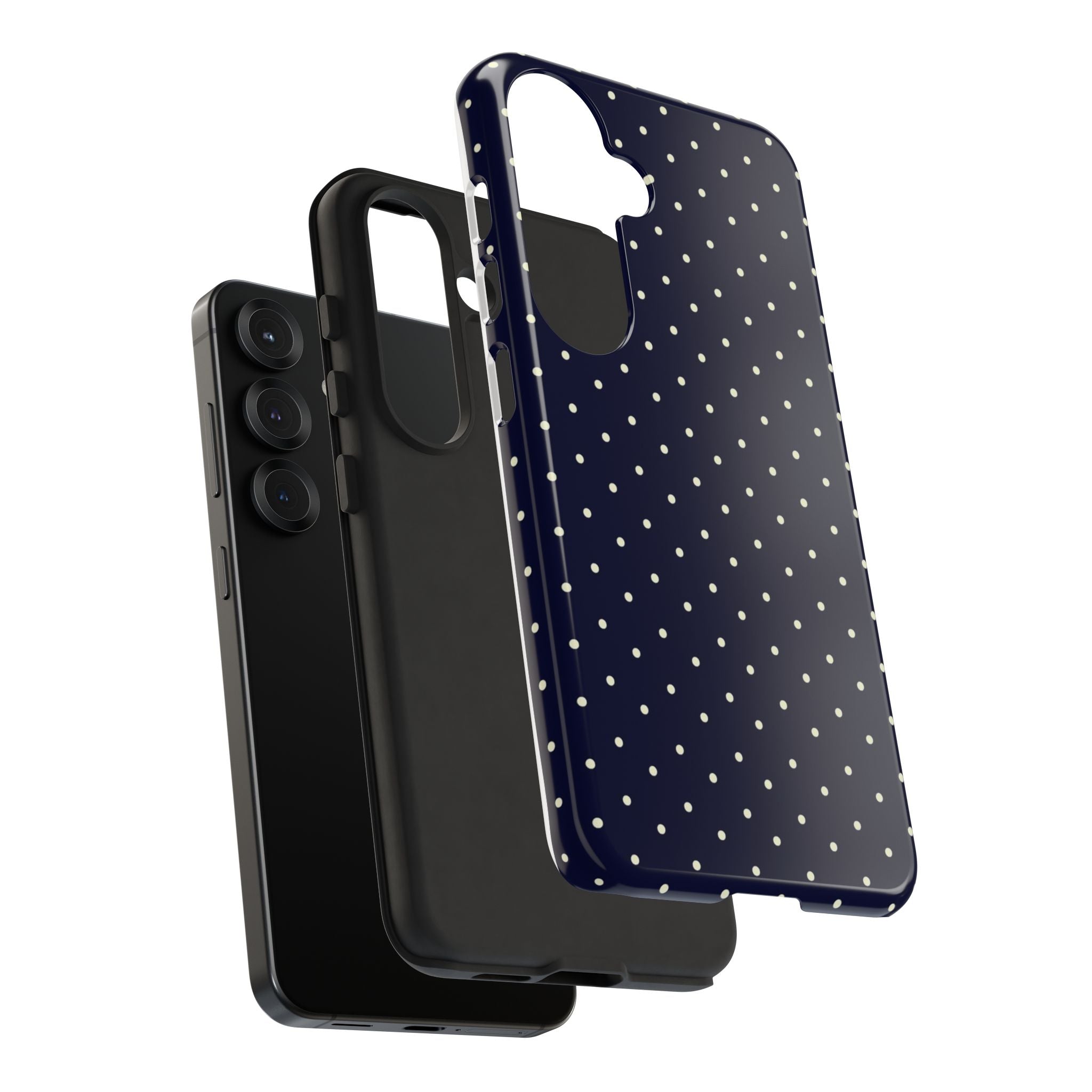 Navy Polka Dots Phone Case