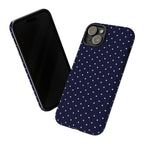 Navy Polka Dots Phone Case
