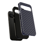 Navy Polka Dots Phone Case