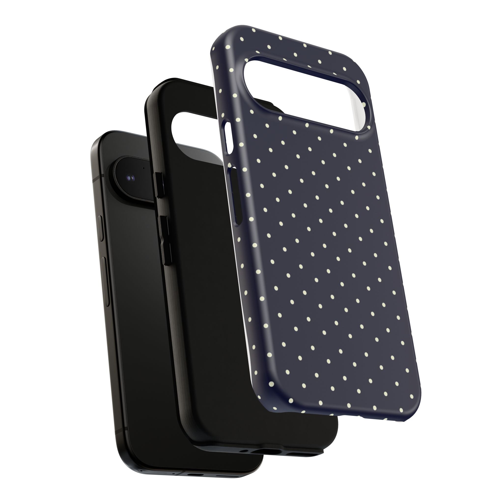 Navy Polka Dots Phone Case