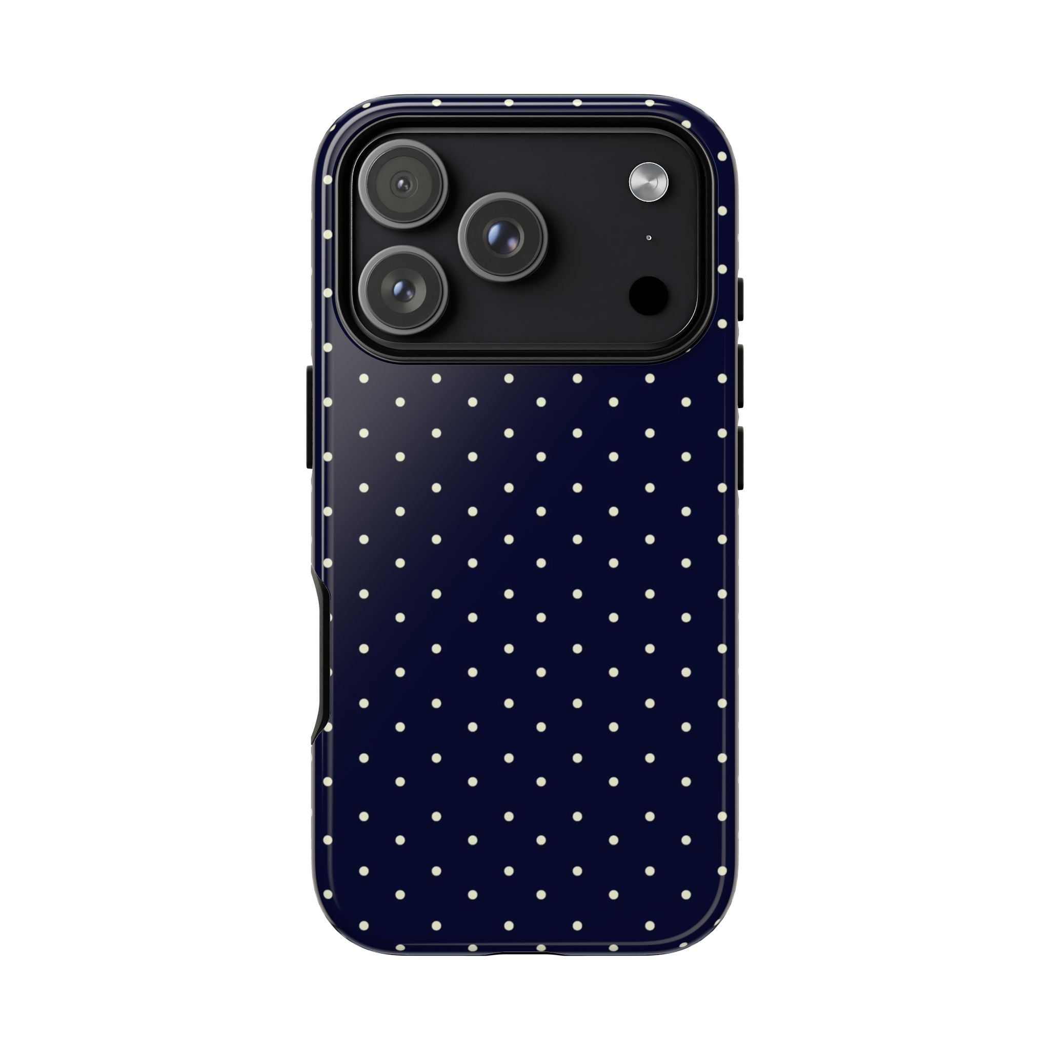 Navy Polka Dots Phone Case