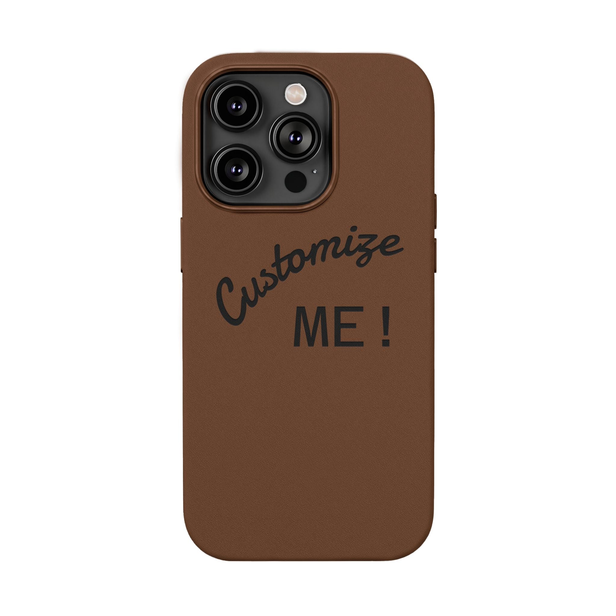 Custom Engraved PU Leather Phone Case