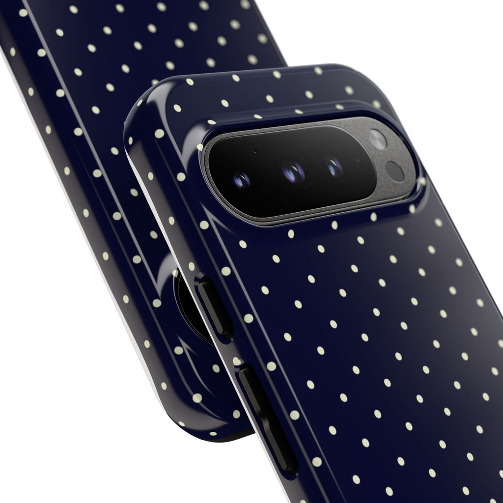 Navy Polka Dots Phone Case