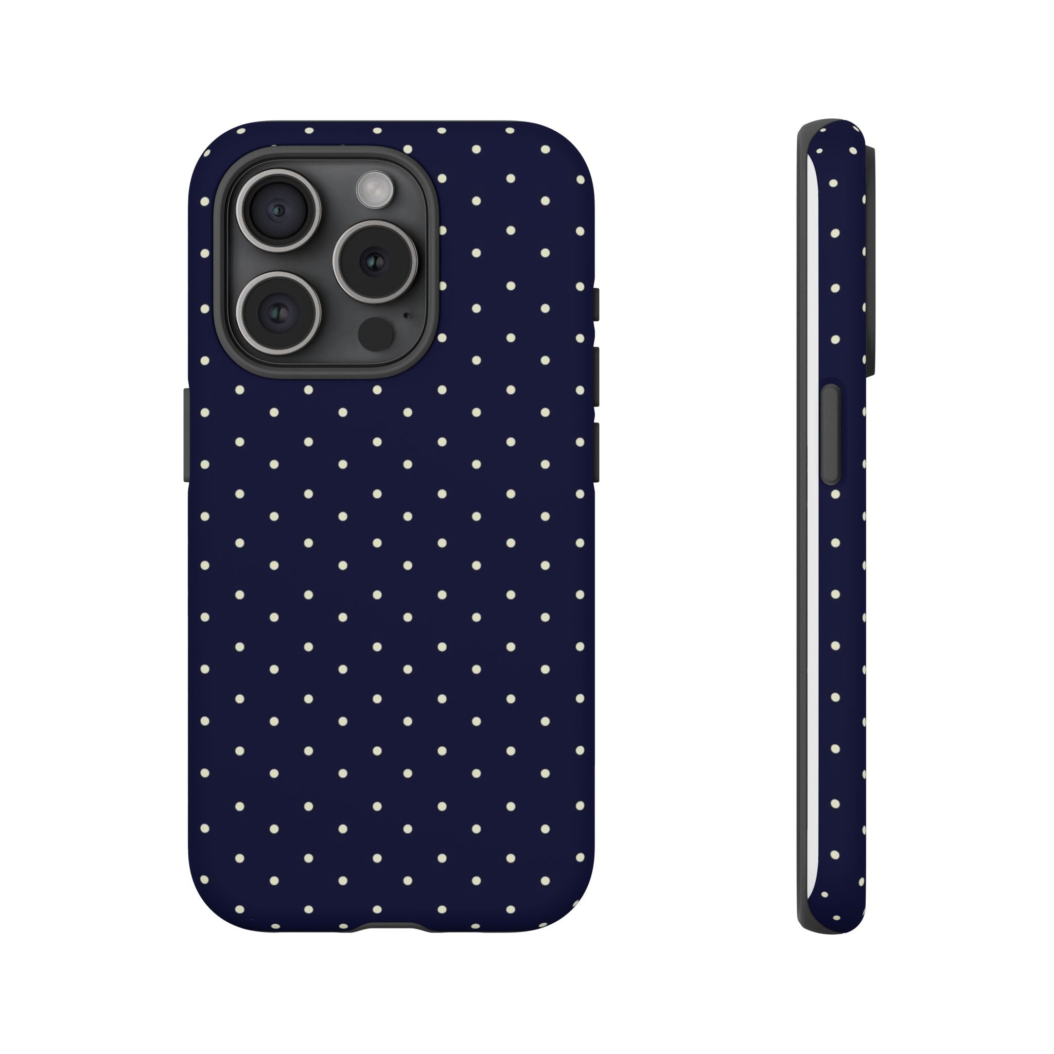 Navy Polka Dots Phone Case