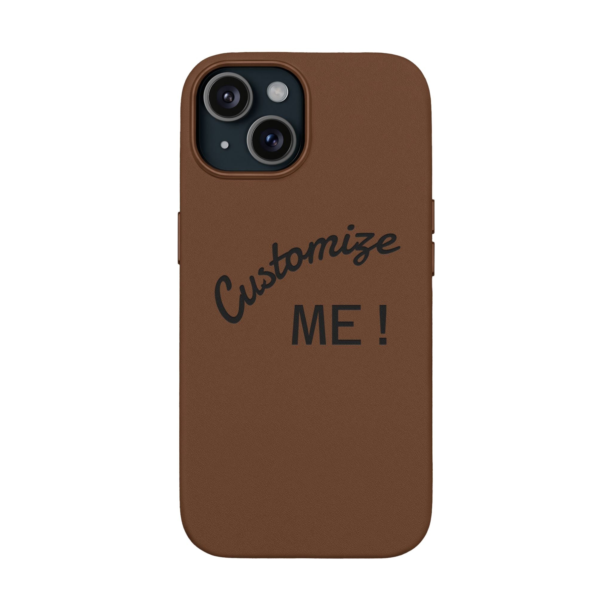 Custom Engraved PU Leather Phone Case