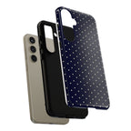 Navy Polka Dots Phone Case
