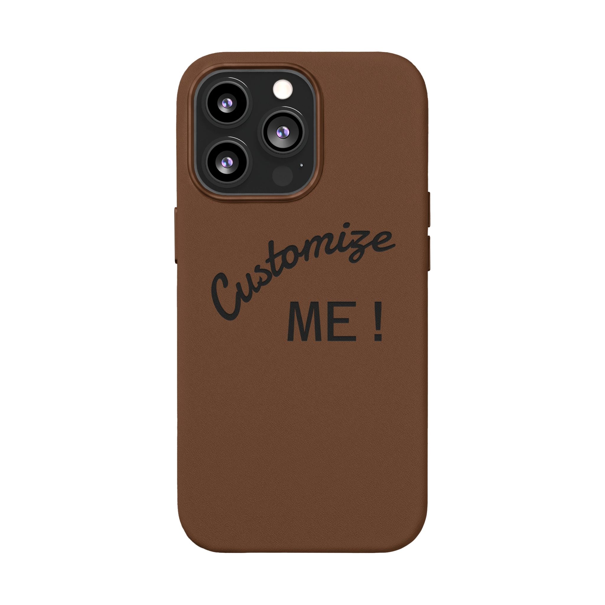 Custom Engraved PU Leather Phone Case