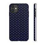 Navy Polka Dots Phone Case