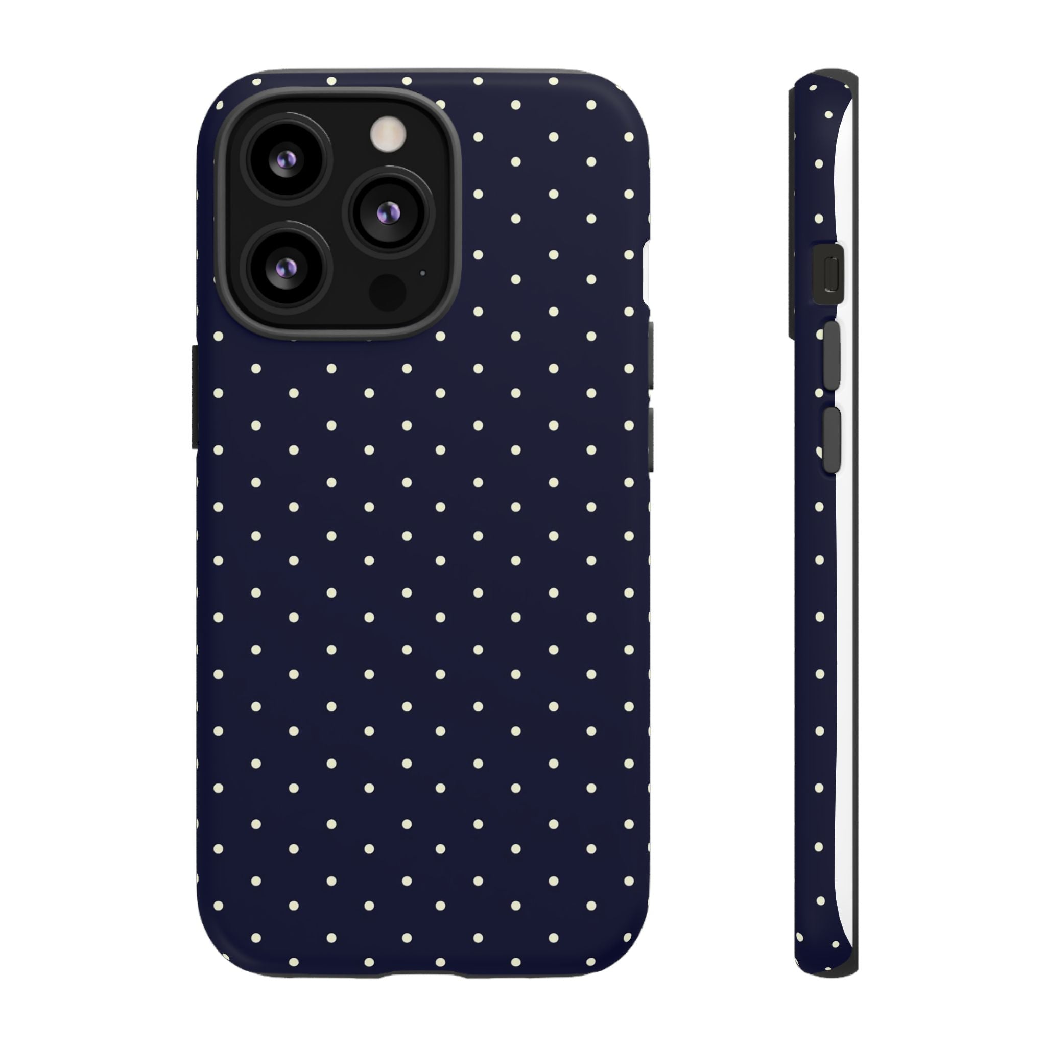 Navy Polka Dots Phone Case