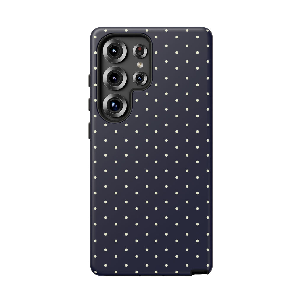 Navy Polka Dots Phone Case