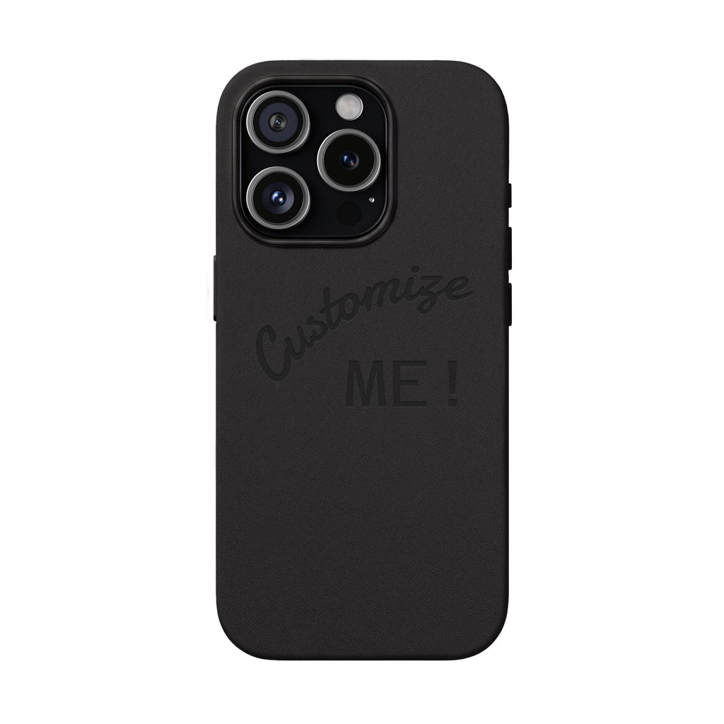 Custom Engraved PU Leather Phone Case