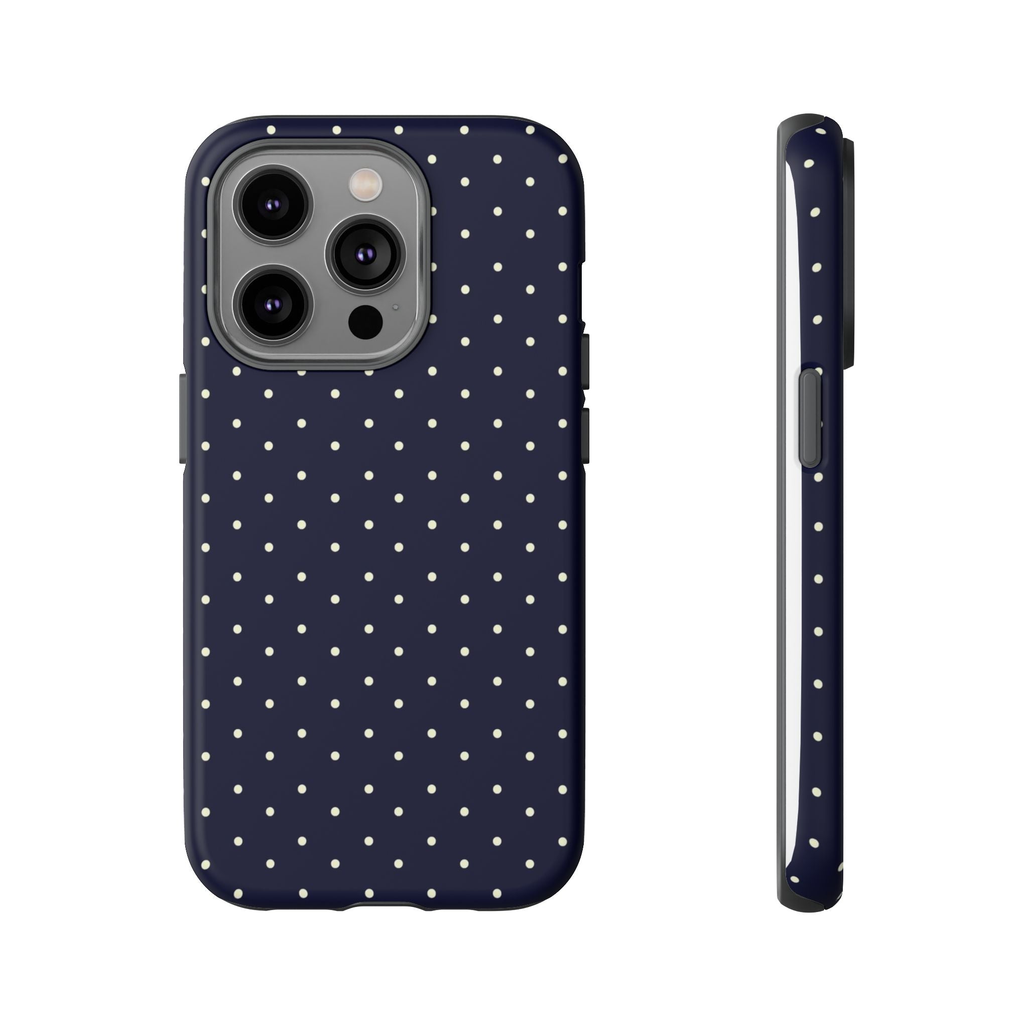 Navy Polka Dots Phone Case