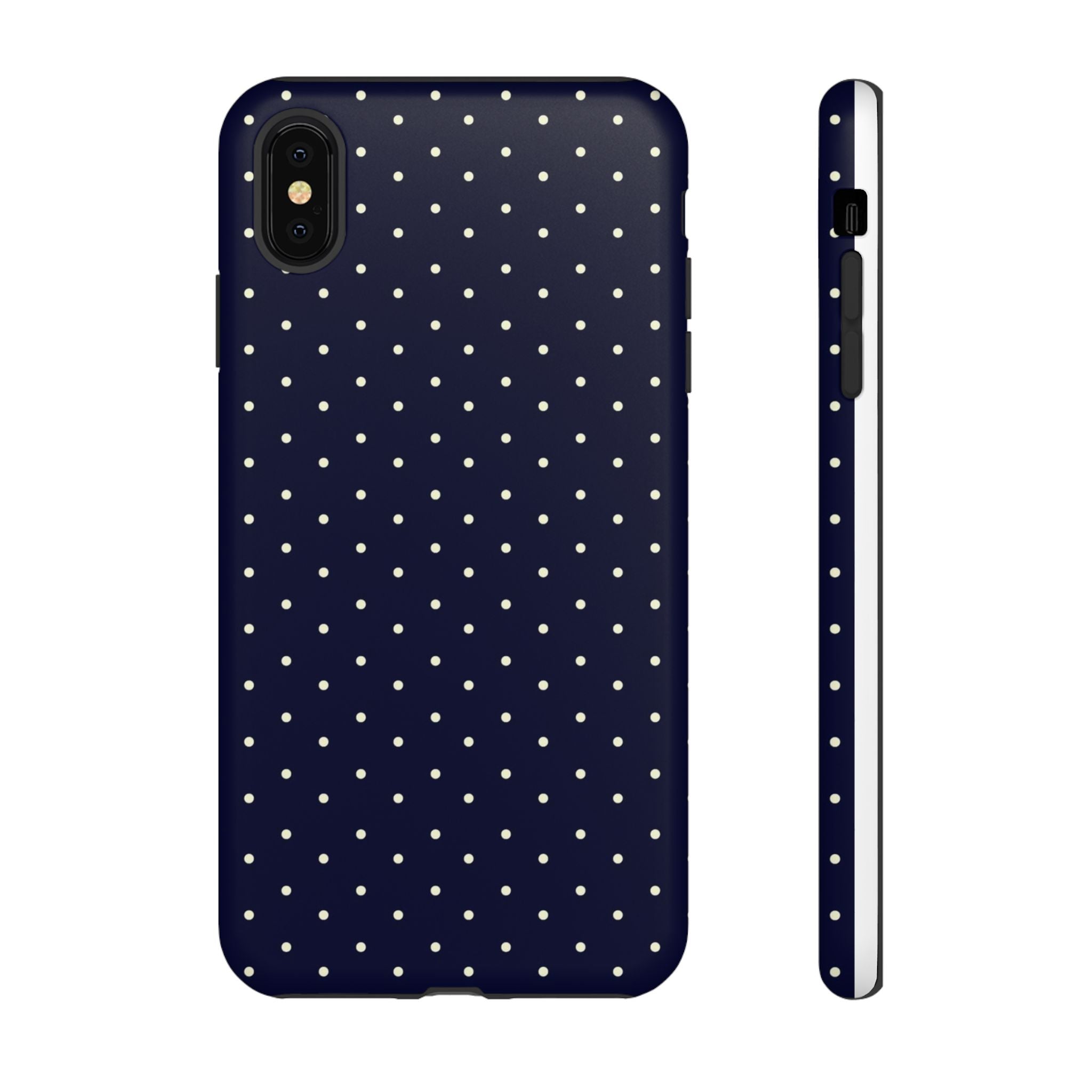 Navy Polka Dots Phone Case