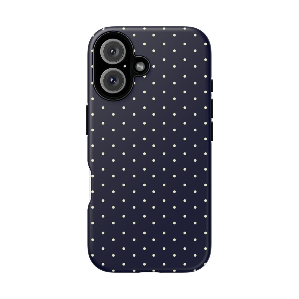 Navy Polka Dots Phone Case