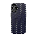 Navy Polka Dots Phone Case