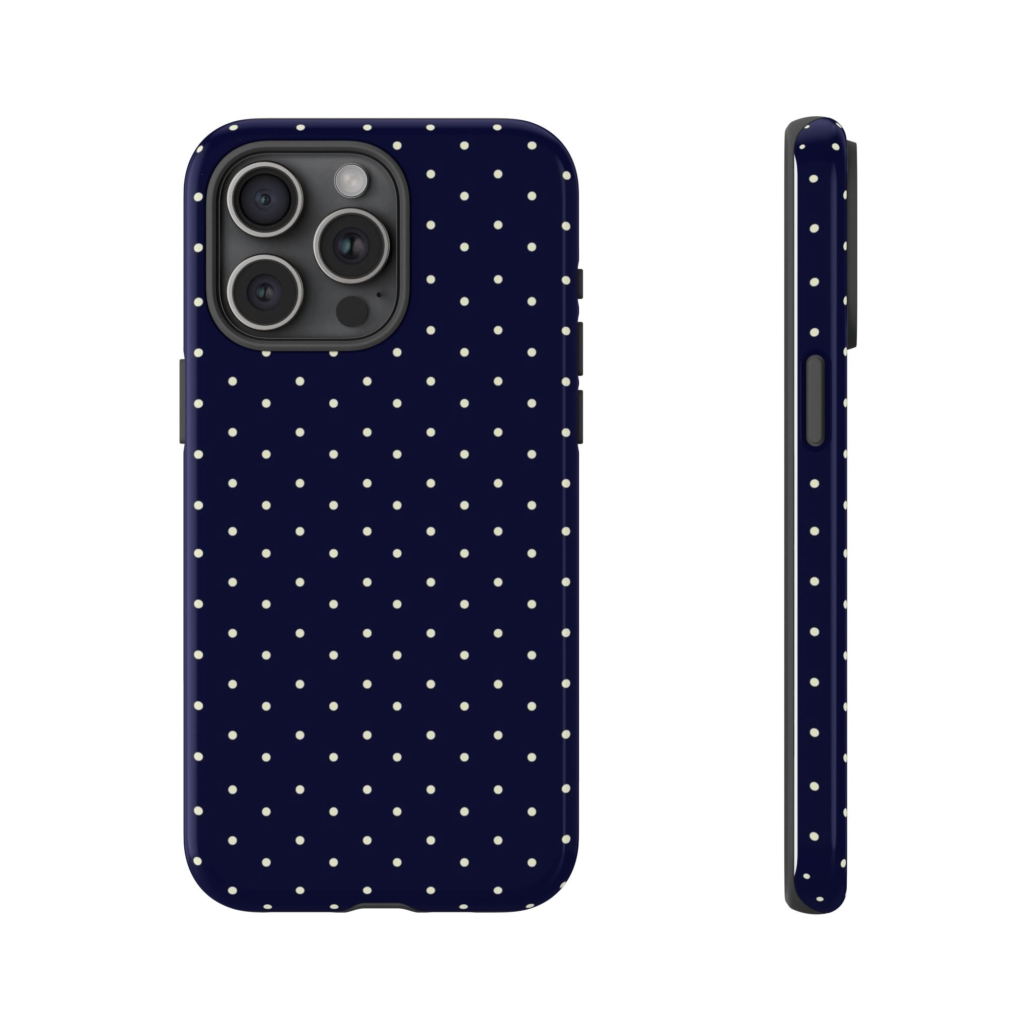 Navy Polka Dots Phone Case