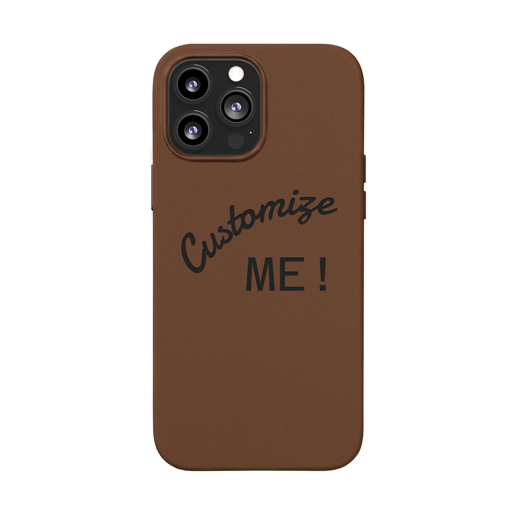 Custom Engraved PU Leather Phone Case
