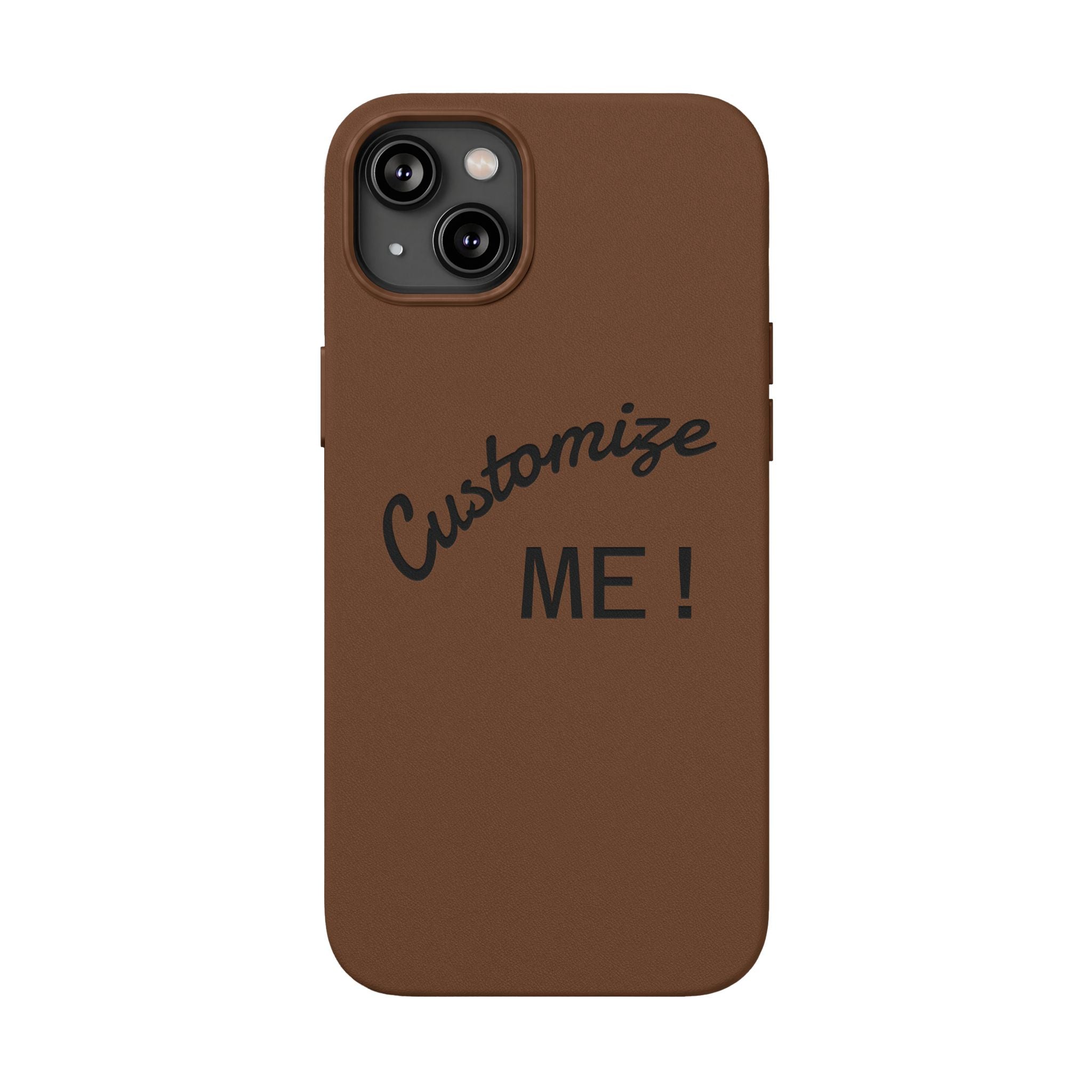 Custom Engraved PU Leather Phone Case