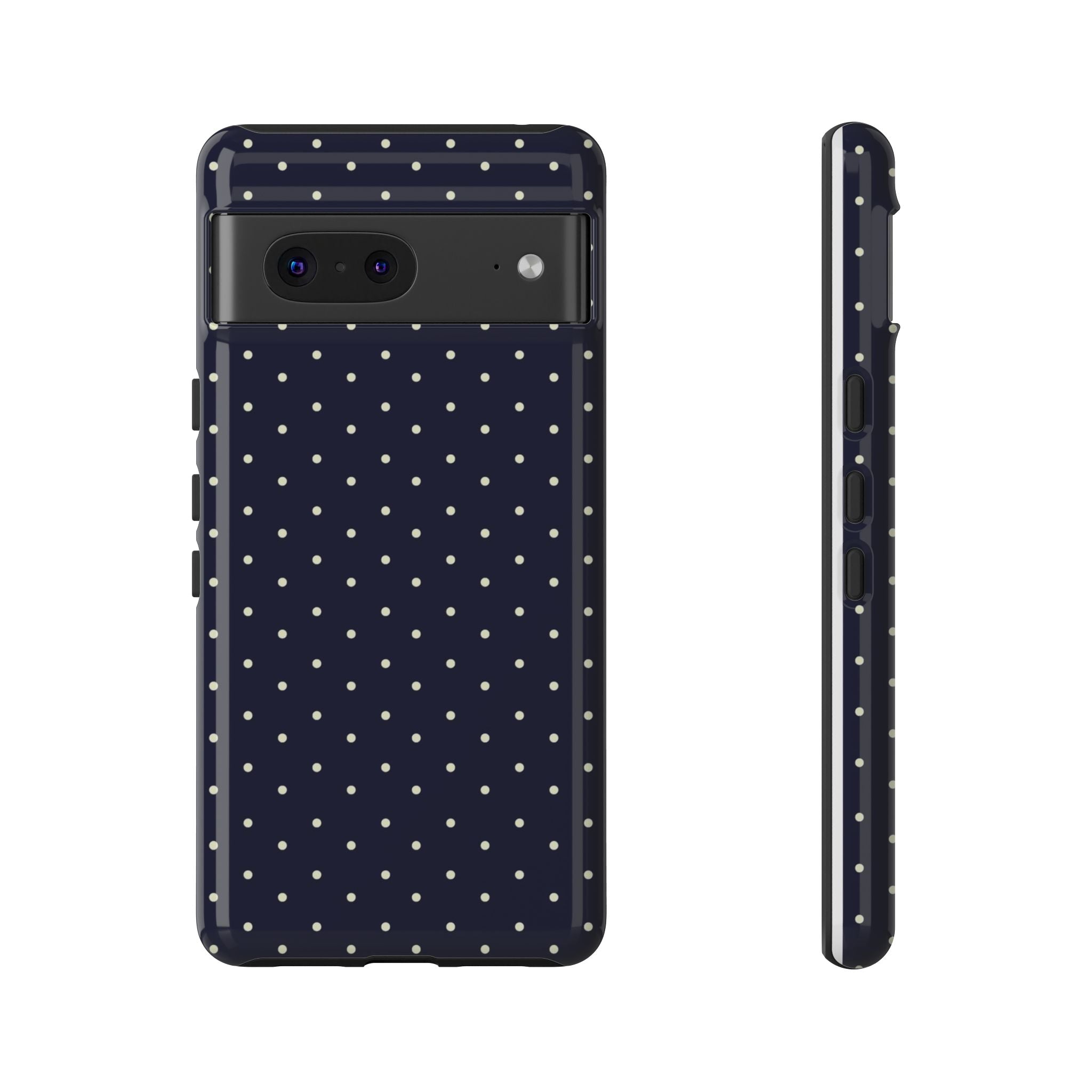 Navy Polka Dots Phone Case