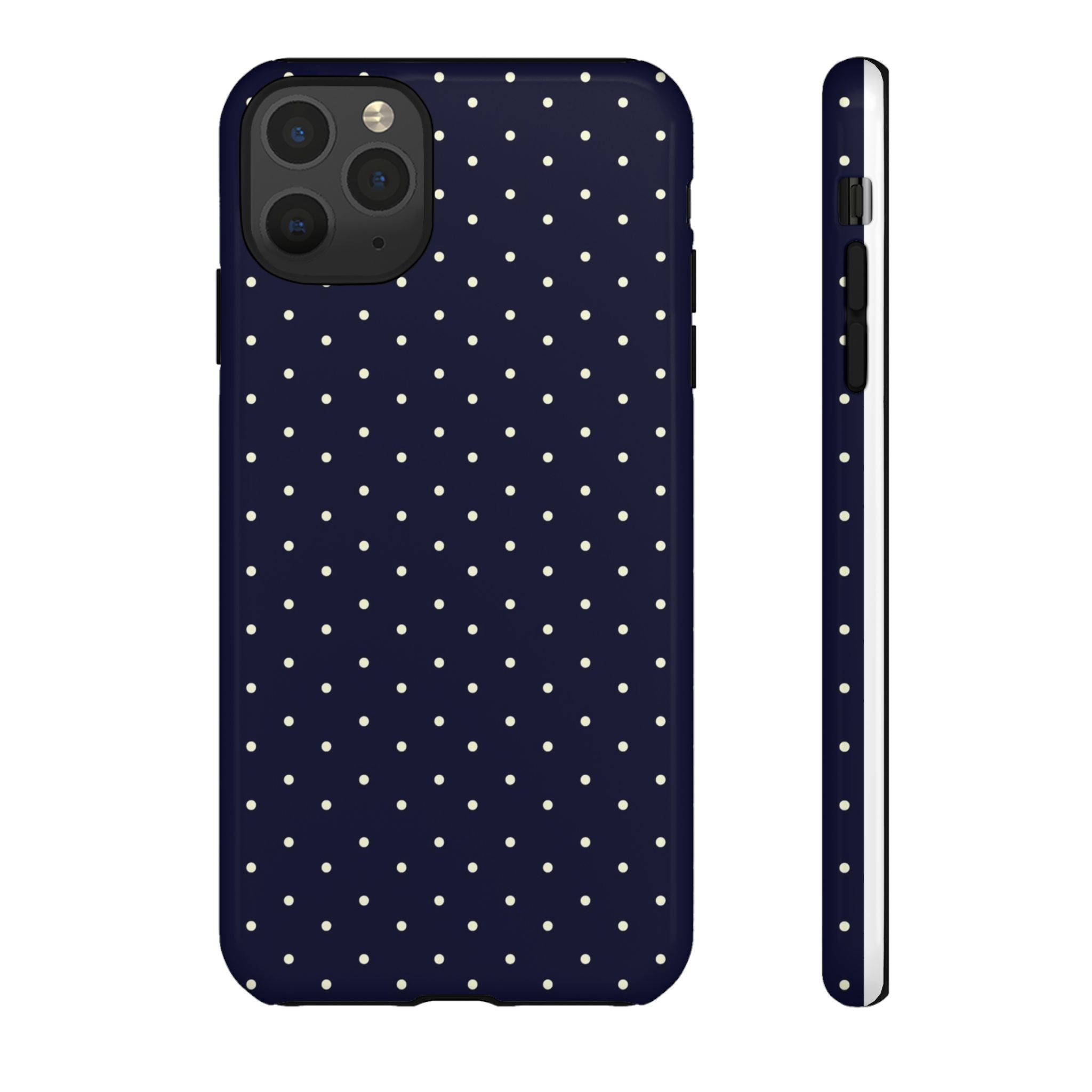 Navy Polka Dots Phone Case