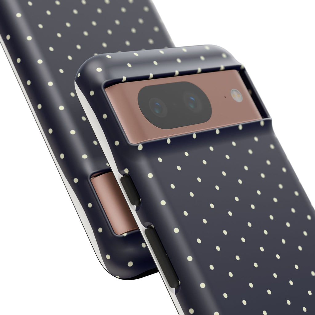 Navy Polka Dots Phone Case