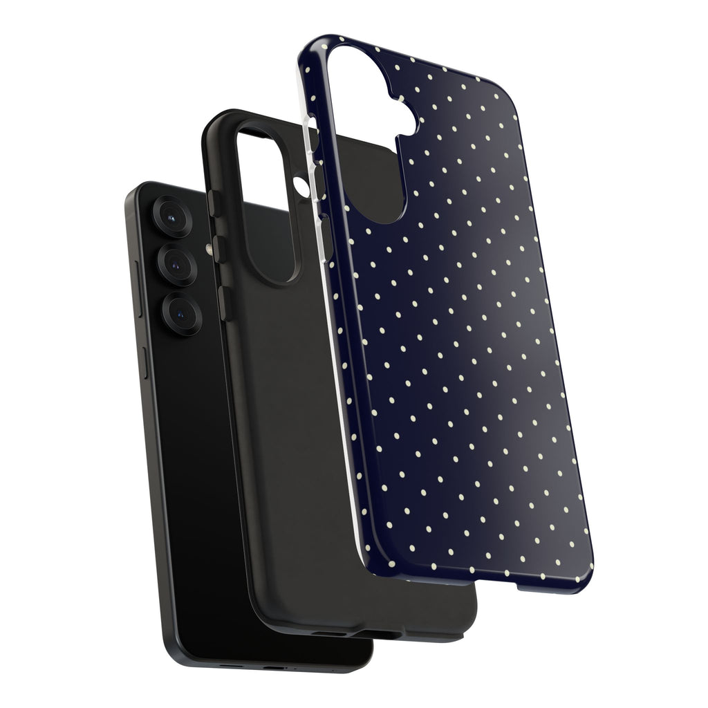 Navy Polka Dots Phone Case
