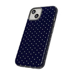Navy Polka Dots Phone Case