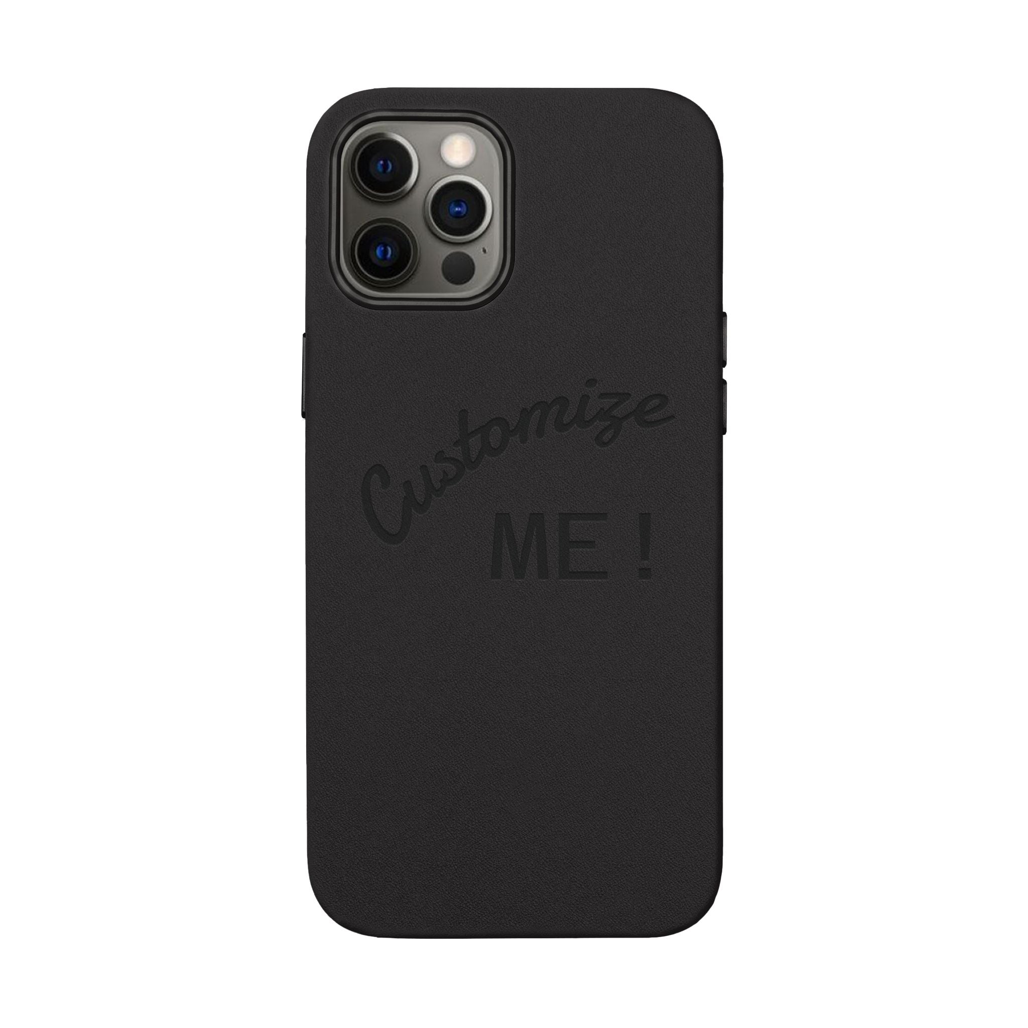 Custom Engraved PU Leather Phone Case
