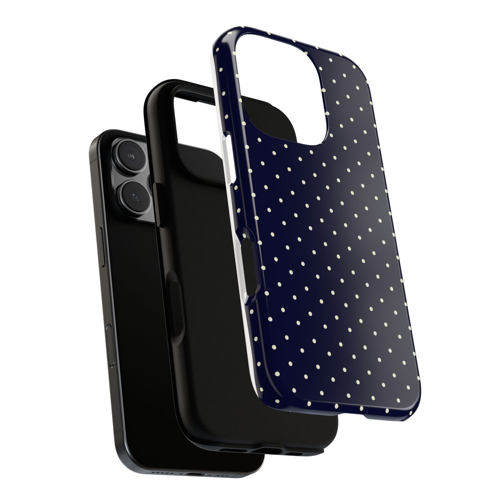 Navy Polka Dots Phone Case