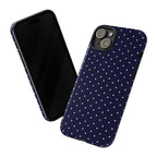 Navy Polka Dots Phone Case