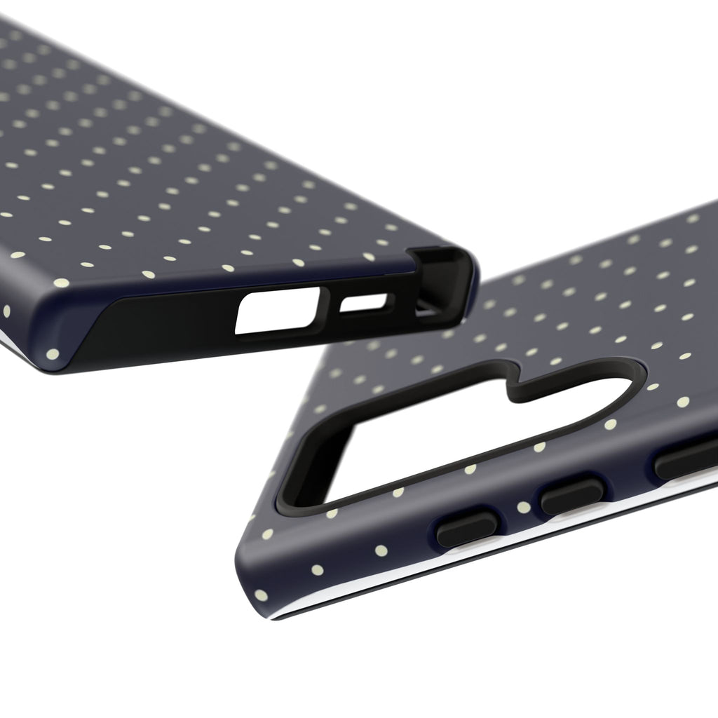 Navy Polka Dots Phone Case