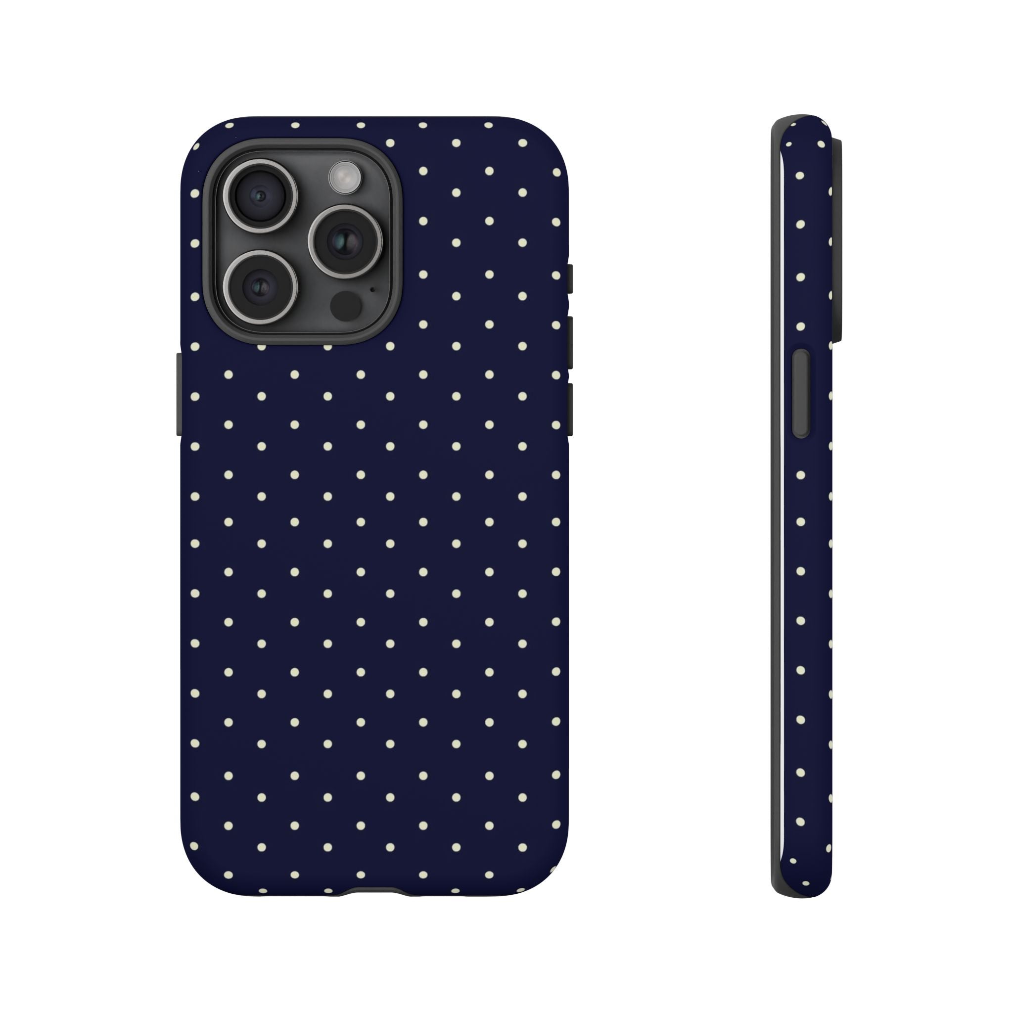 Navy Polka Dots Phone Case
