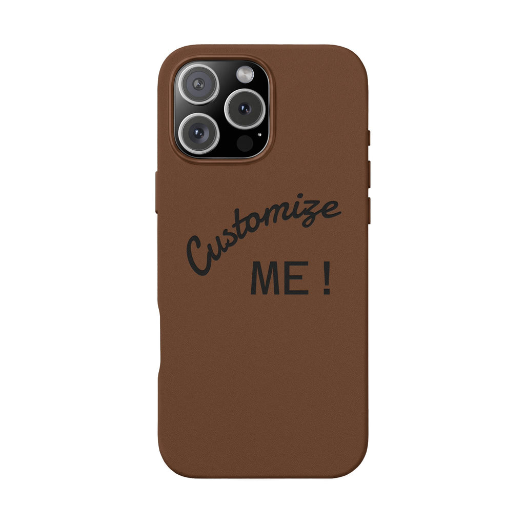 Custom Engraved PU Leather Phone Case