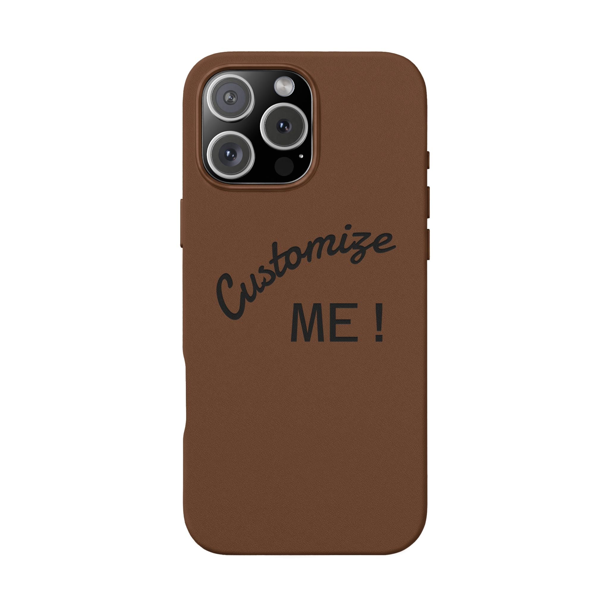 Custom Engraved PU Leather Phone Case