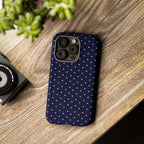 Navy Polka Dots Phone Case
