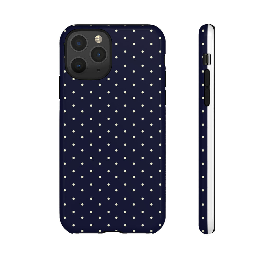 Navy Polka Dots Phone Case