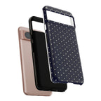Navy Polka Dots Phone Case