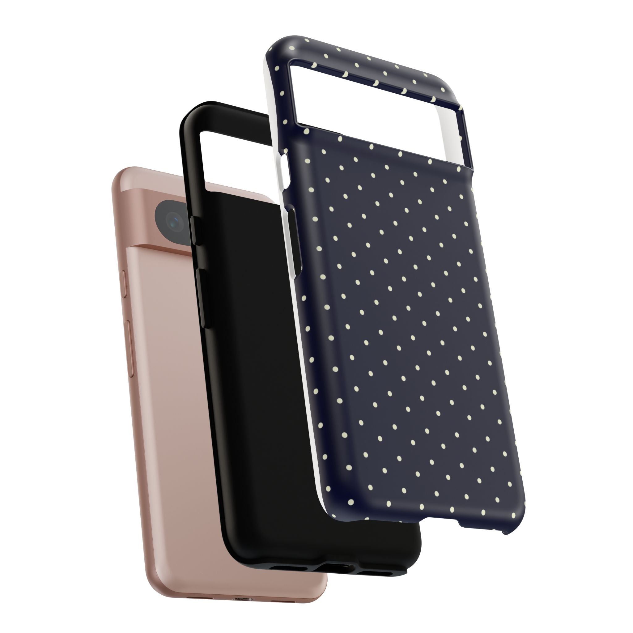 Navy Polka Dots Phone Case