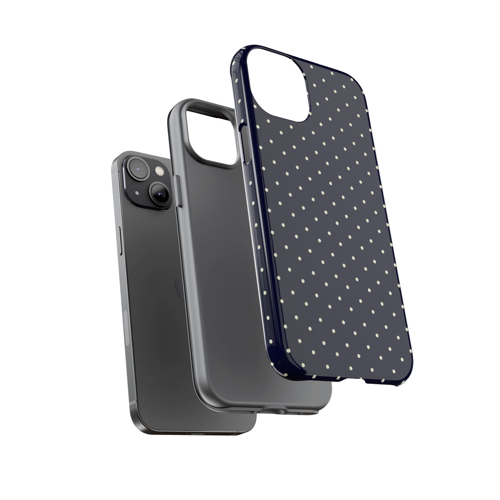 Navy Polka Dots Phone Case