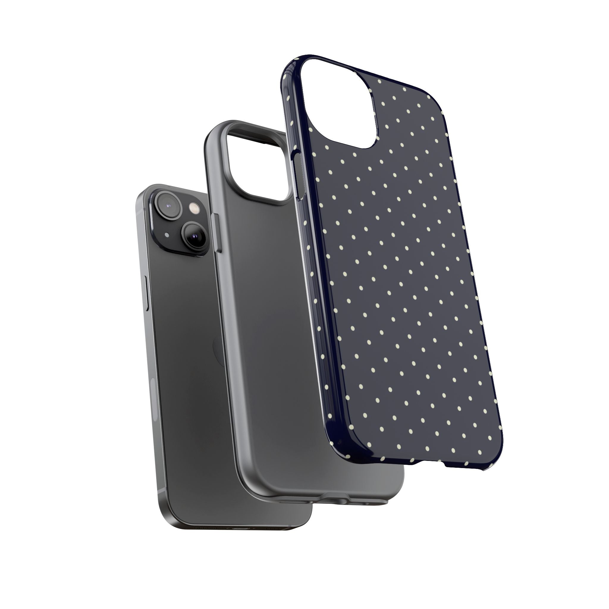 Navy Polka Dots Phone Case