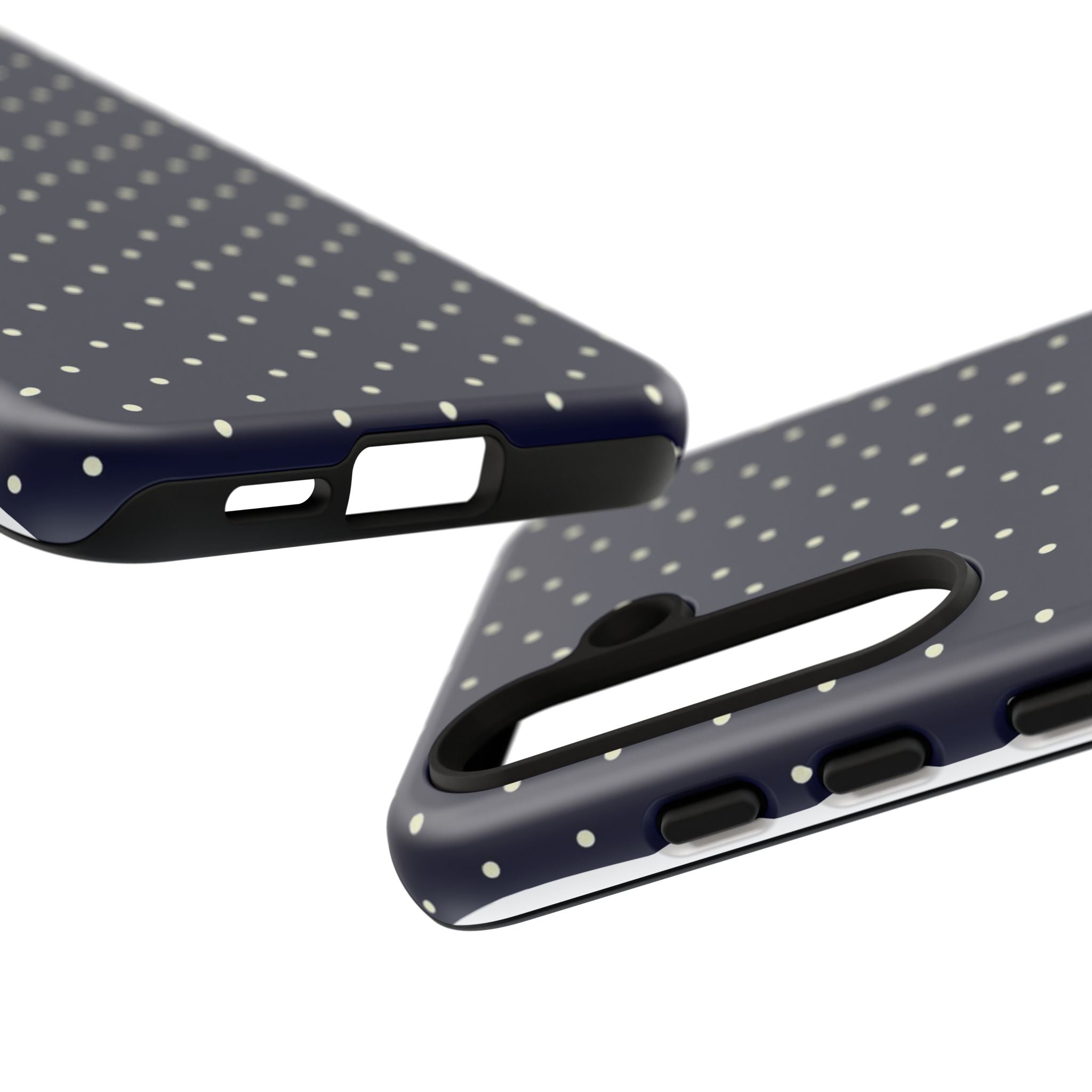 Navy Polka Dots Phone Case