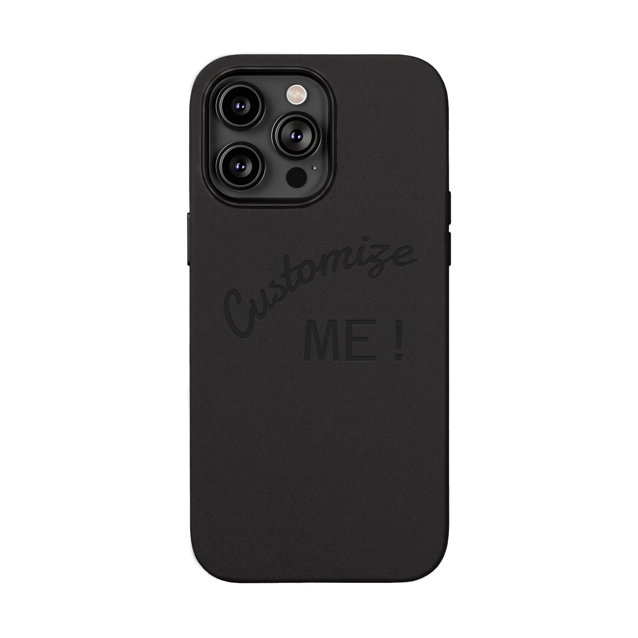 Custom Engraved PU Leather Phone Case