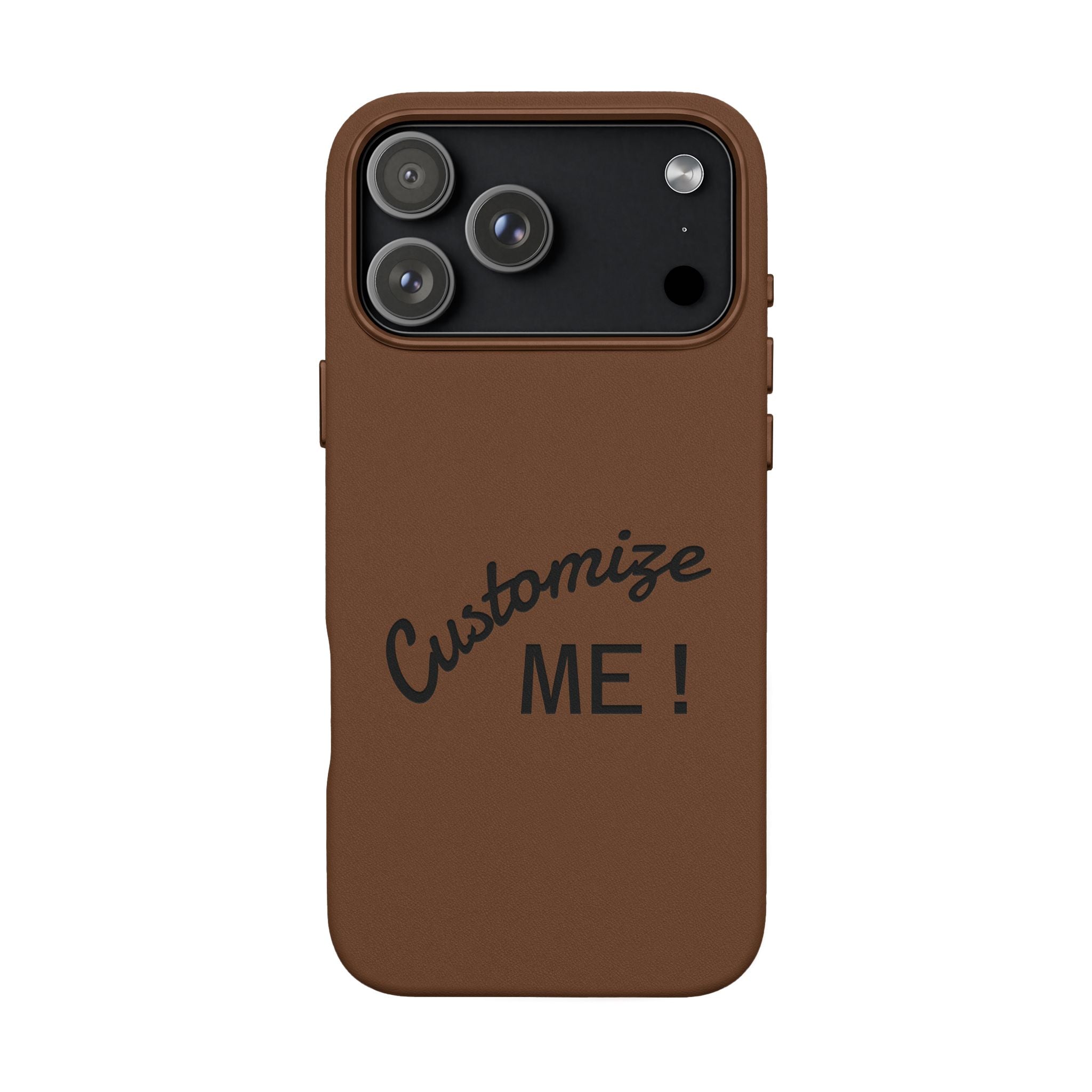 Custom Engraved PU Leather Phone Case