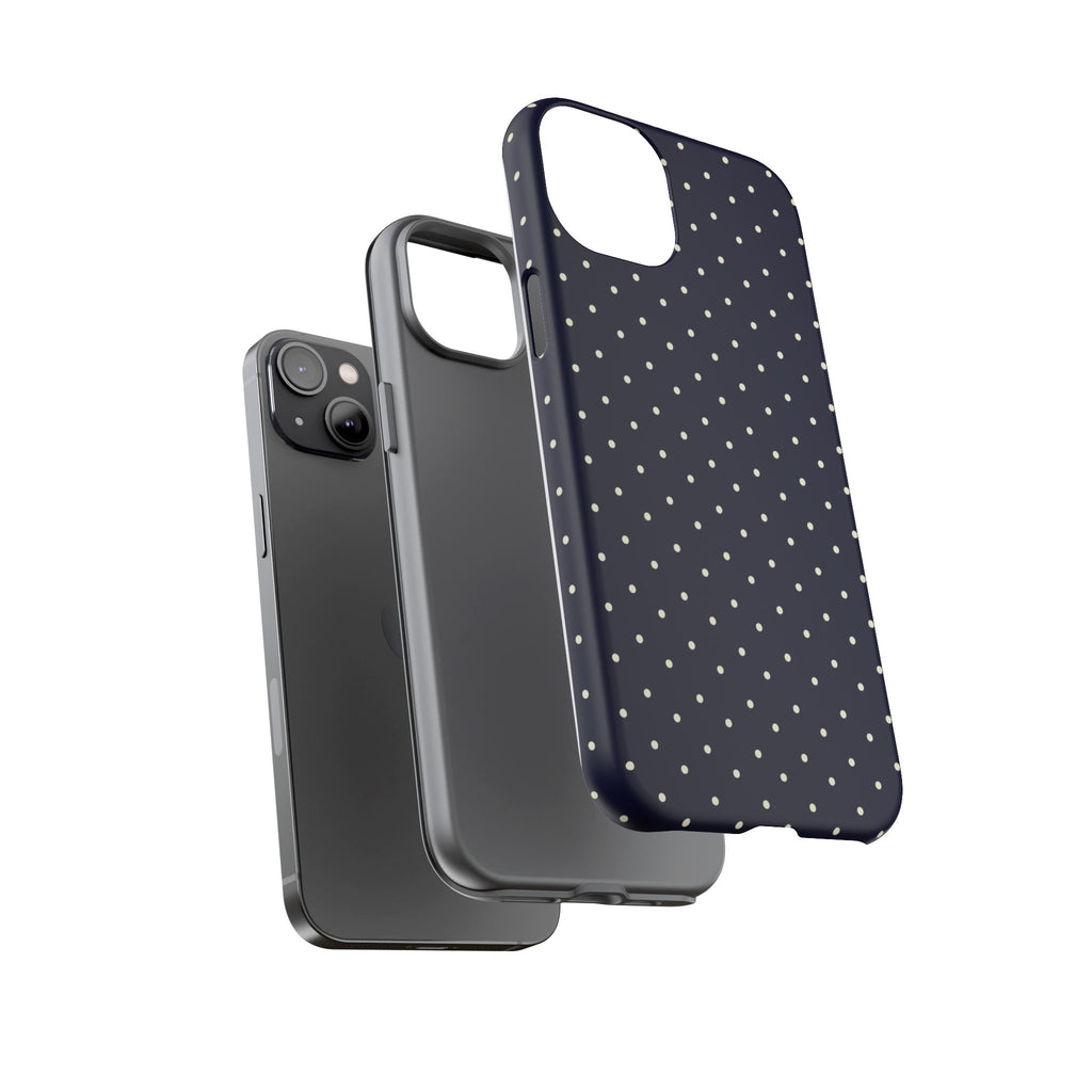 Navy Polka Dots Phone Case