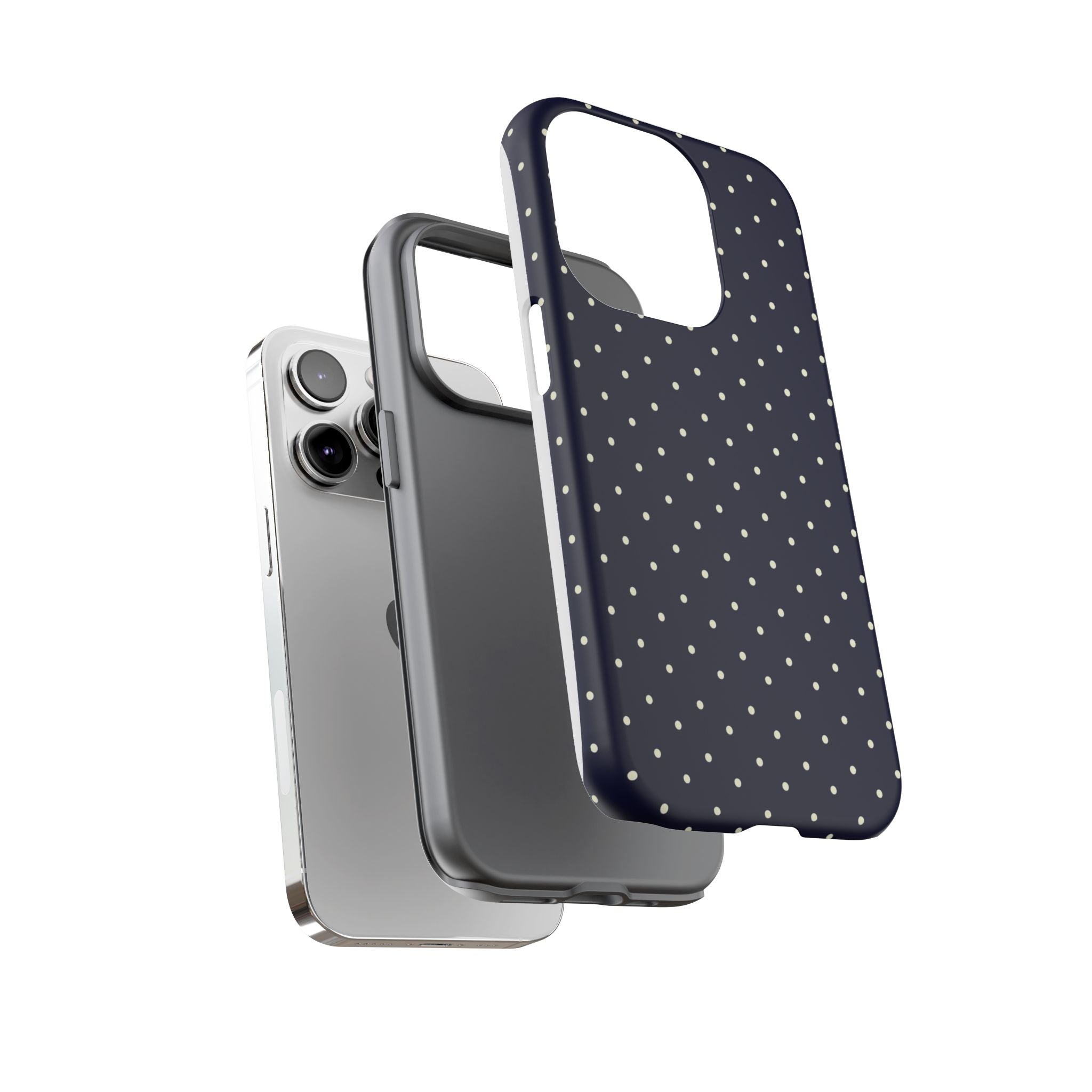 Navy Polka Dots Phone Case