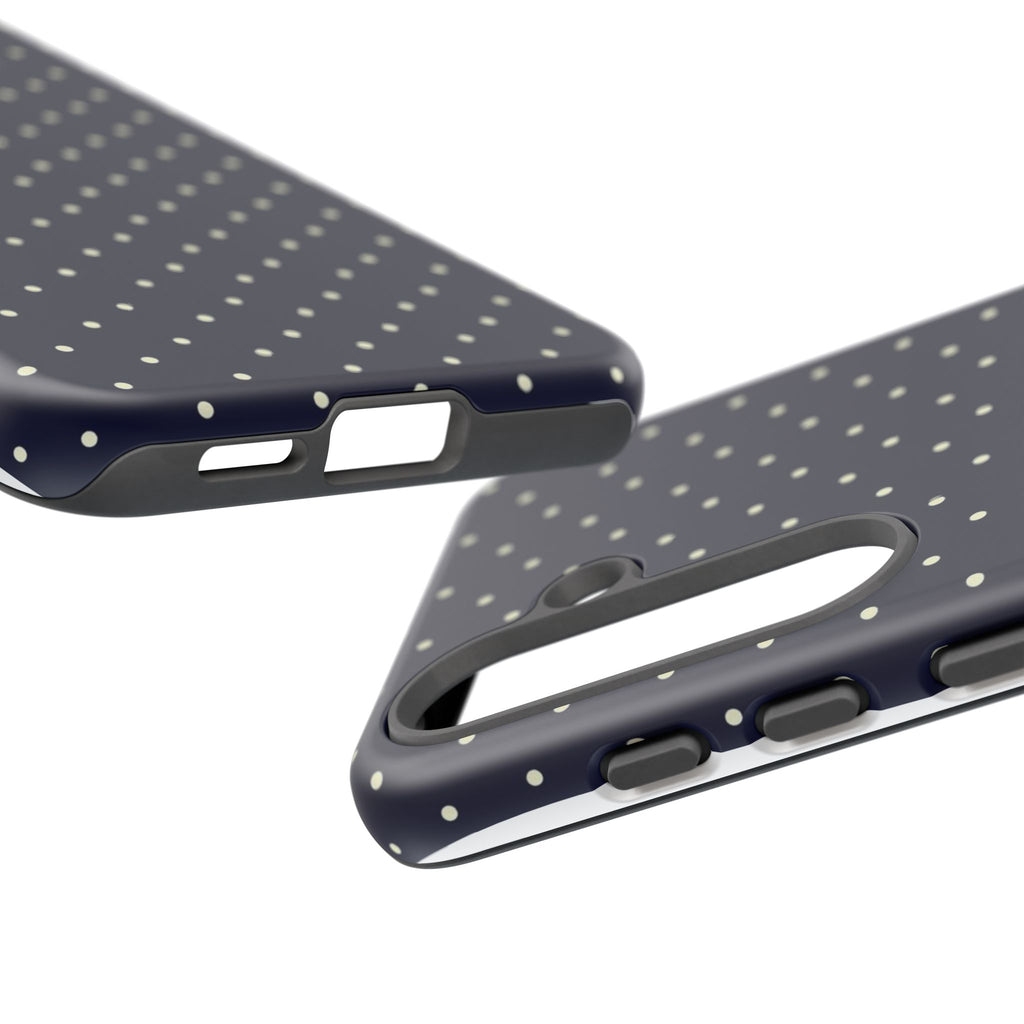 Navy Polka Dots Phone Case