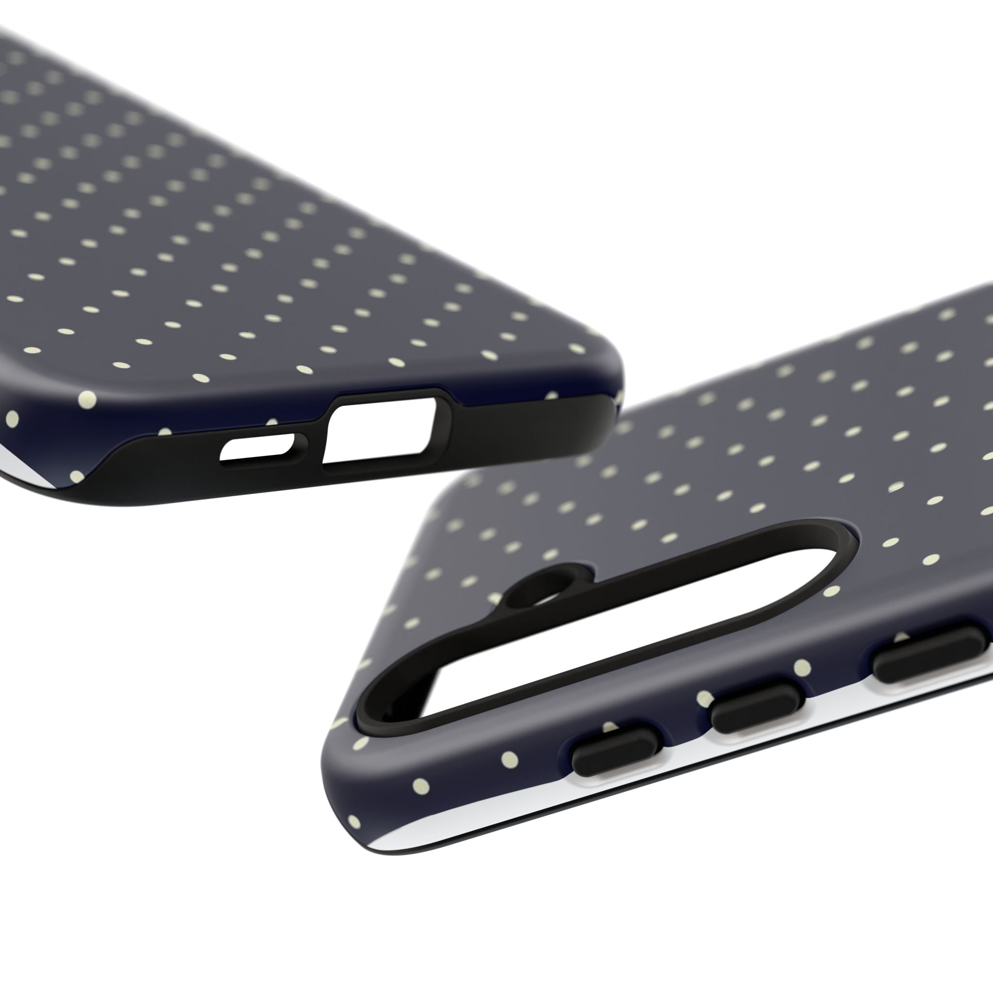 Navy Polka Dots Phone Case