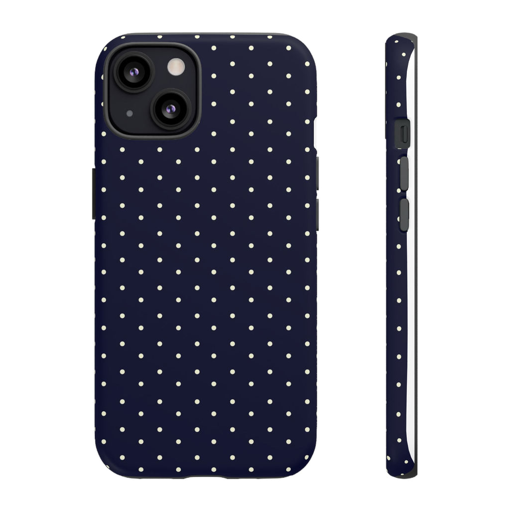 Navy Polka Dots Phone Case