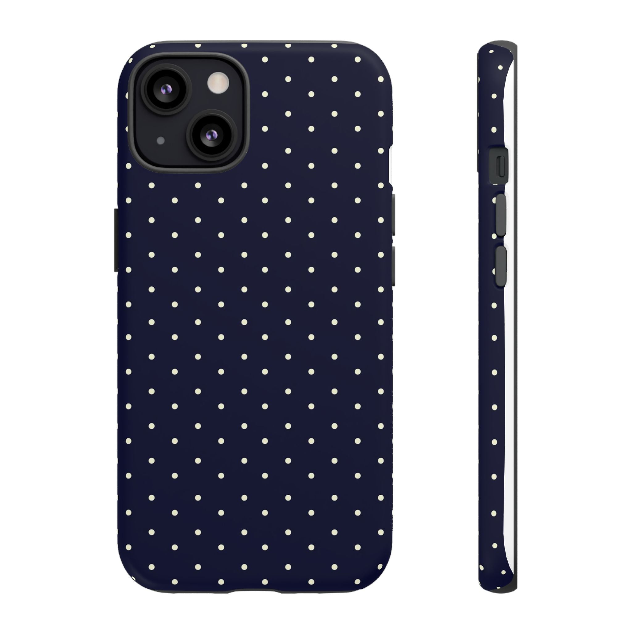 Navy Polka Dots Phone Case